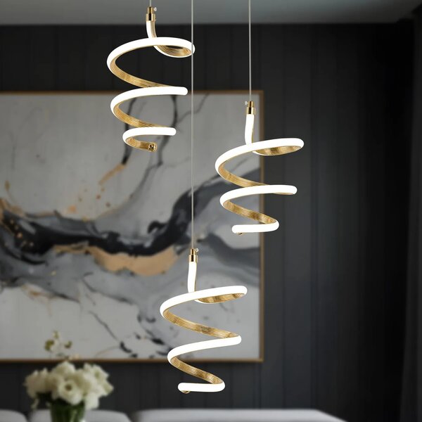 Viseča LED svetilka G075-3CPR Gold