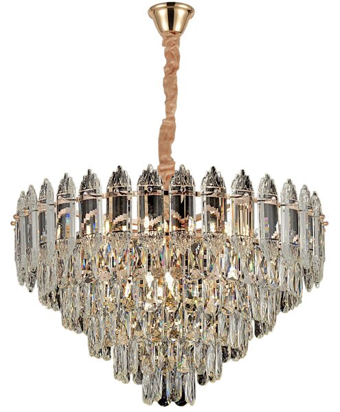 Obesna svetilka s kristali G057-CP 50cm GOLD