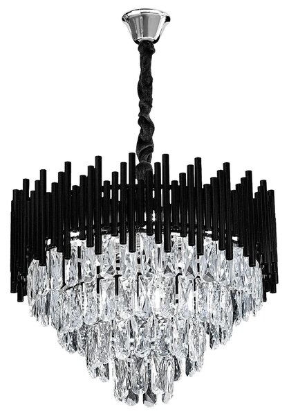 Obesna svetilka s kristali G063-CP 50cm BLACK