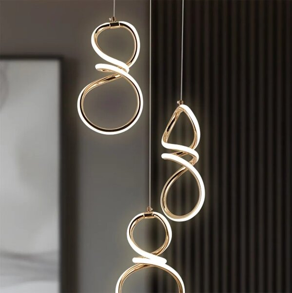 Viseča LED svetilka G073-3CPR Gold