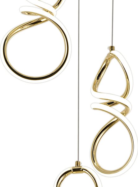 Viseča LED svetilka G073-3CPR Gold