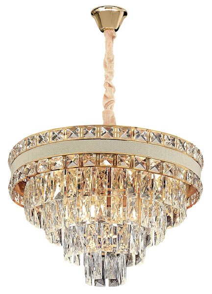 Obesna svetilka s kristali G048-CP 50CM GOLD