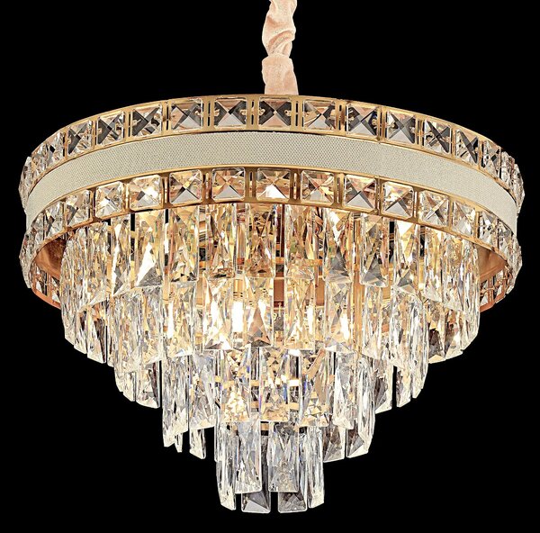 Obesna svetilka s kristali G048-CP 50CM GOLD