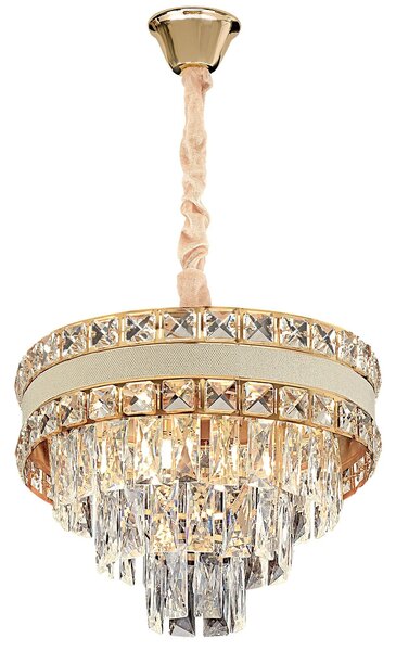 Obesna svetilka s kristali G047-CP 40CM GOLD