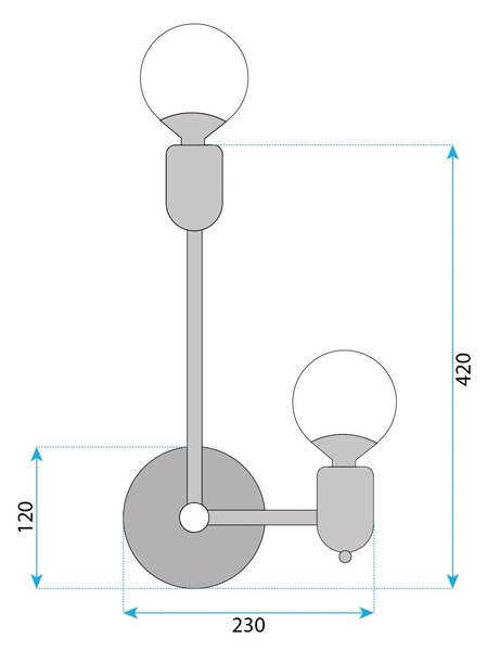 Stenska svetilka APP1707-2W BLACK