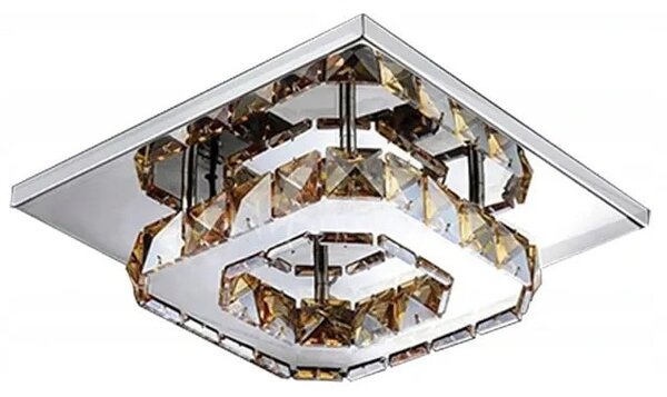 Kvadratna kristalna stropna svetilka Plafond Glamour 8W APP405-C