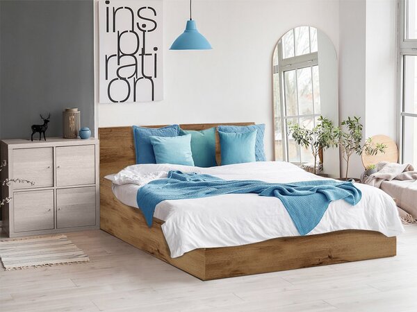 Postelja SOFIA 140 x 200 cm, hrast artisan Posteljno dno: Brez posteljnega dna, Vzmetnica: Brez vzmetnice