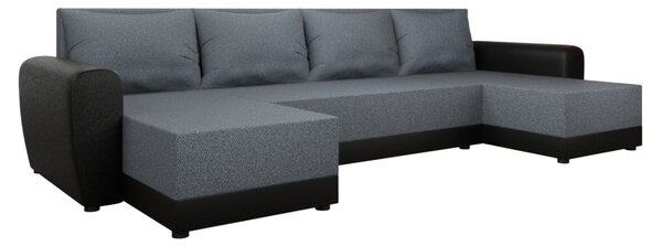 KONDELA Univerzalna sedežna garnitura, siva/črna, DAKAR NEW U