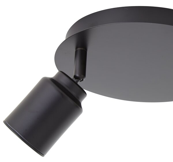 Moderni kopalniški reflektor črne barve 2-luč IP44 - Ducha
