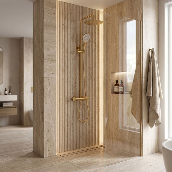 Tuš set s termostatom Rea Drop Brush Gold