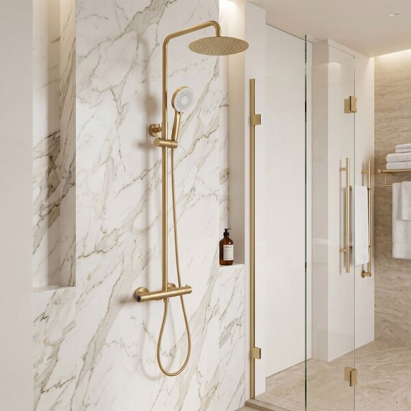 Tuš set s termostatom Rea Drop Brush Gold