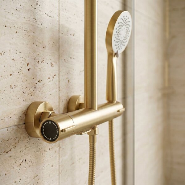 Tuš set s termostatom Rea Drop Brush Gold