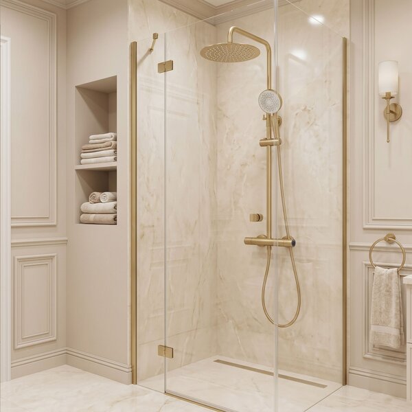 Tuš set s termostatom Rea Drop Brush Gold