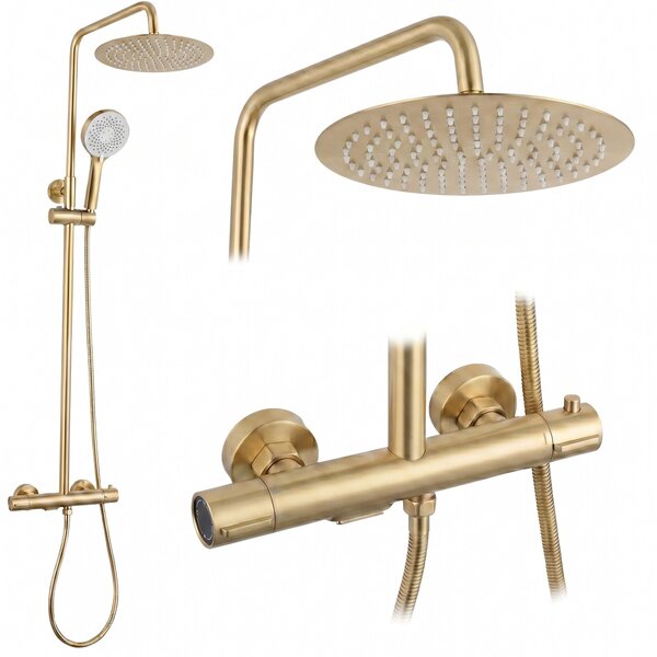Tuš set s termostatom Rea Drop Brush Gold