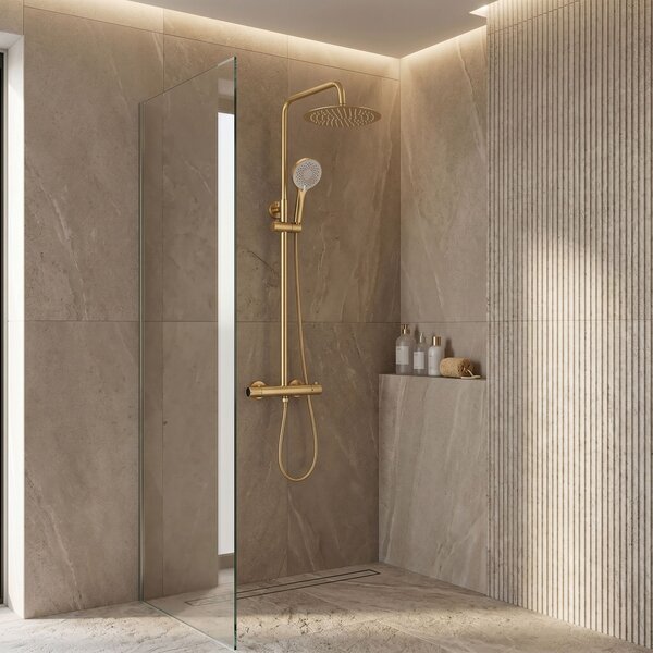 Tuš set s termostatom Rea Drop Brush Gold