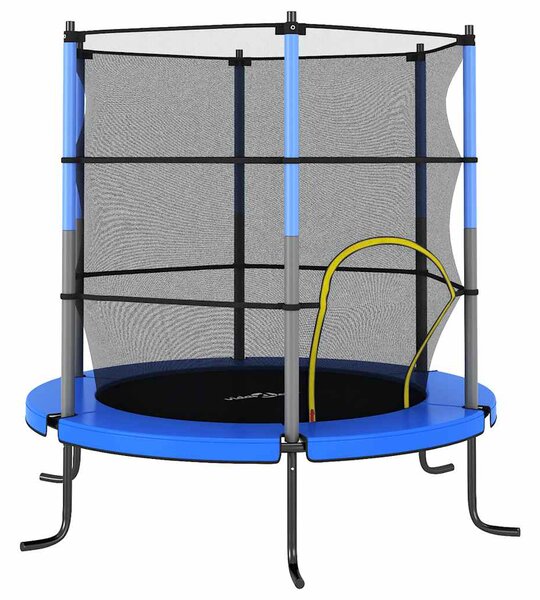 VidaXL Trampolin z varnostno mrežo okrogel 140x160 cm moder