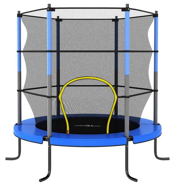 VidaXL Trampolin z varnostno mrežo okrogel 140x160 cm moder