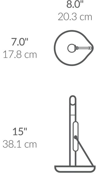 Simplehuman Držalo za papirnate brisače, za zvitkedo 17 cm, belo jeklo