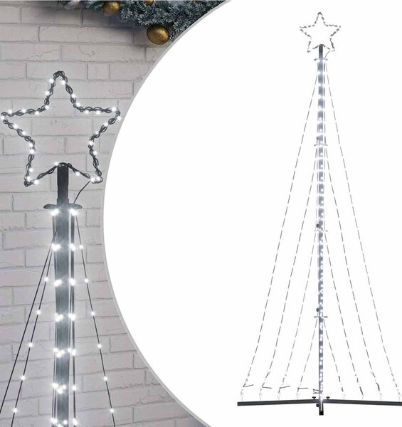 VidaXL Lučke za novoletno jelko 447 LED diod hladno bele 250 cm