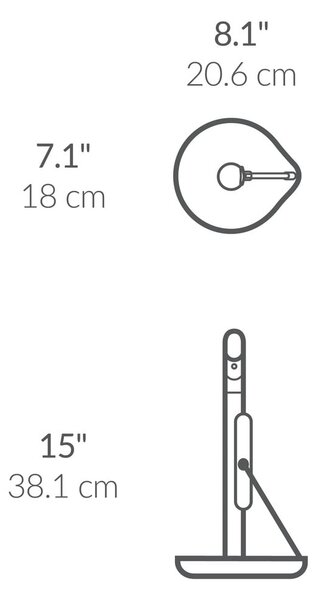 Mat črno jekleno držalo za kuhinjske brisače – simplehuman