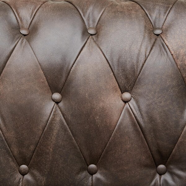 CHESTERFIELD ZOFA, temno rjava usnje