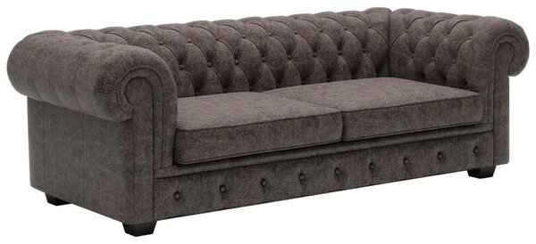 CHESTERFIELD ZOFA, temno rjava usnje