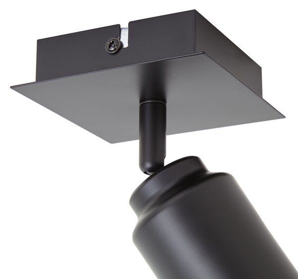 Moderni kopalniški reflektor črn kvadrat IP44 - Ducha