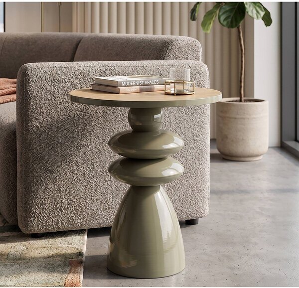 Kovinska okrogla stranska mizica ø 45,5 cm Metal Console – Mauro Ferretti