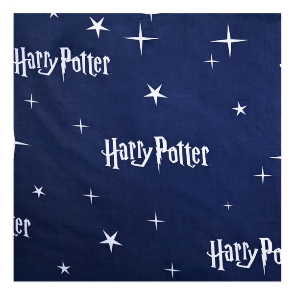 Temno modra/siva enojna otroška posteljnina iz mikrovlaken 140x200 cm Harry Potter "Hogwarts Night" – Jerry Fabrics