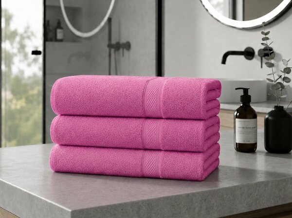 Brisača CLARYSSE ELEGANCE 60x110 cm roza, 100% bombaž