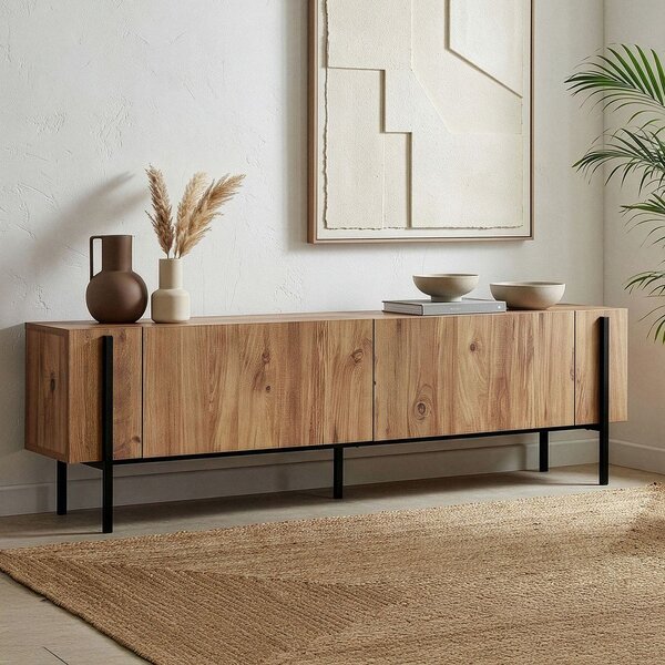 TV omarica v borovem dekorju v naravni barvi 180x45x30 cm Nexus – Kalune Design