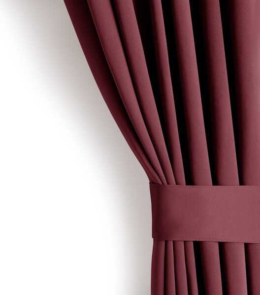 Bordo rdeča zavesa za delno zatemnitev 140x245 cm Kierra – Restilo