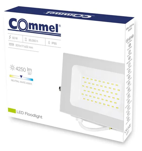 306-159 LED REFLEKTOR 50 W, BELA 4000 K IP65 3856024402781