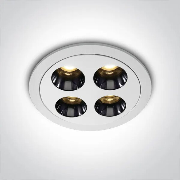 VGRADNA LED SVETILKA 10W WW IP20 38deg 230V TEMNO BELA DM10110H/W/W