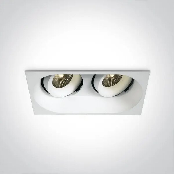 VGRADNA LED SVETILKA/2×7W/3000K/2×500lm/36°/700mA IP54 BELA DM11207WD/W/W