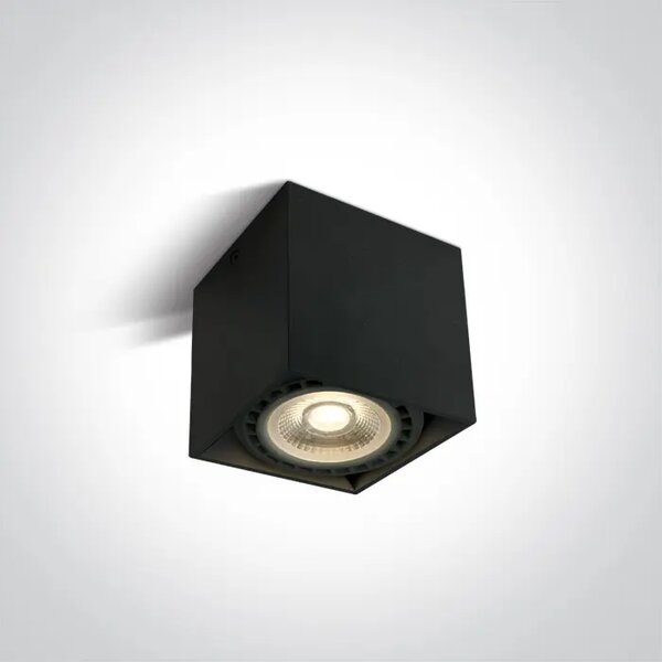 STROPNA SVETILKA KVADRATNA/ ČRNA/ 1XGU10 AR111 max 15W DM12144A/B