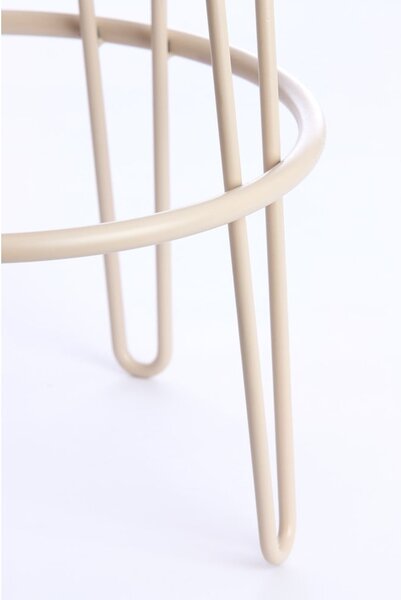 Kremno bel oblazinjen barsko stol (višina sedeža 73 cm) Alice – Light & Living