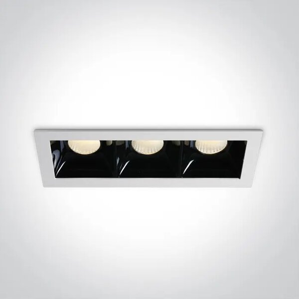 VGRADNA LED SVETILKA/3×6,5W/3000K/3×550lm/36°/350mA IP20 BELA DM50307B/W/W
