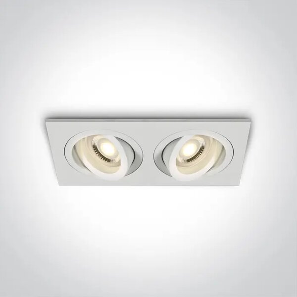 VGRADNA SVETILKA 2×GU10/50W/MR16/230V IP20 BELA DM51205ABG/W