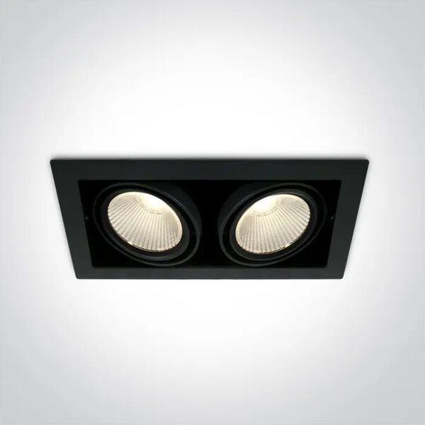 VGRADNA SVETILKA / LED / 2x30W / 2x2600lm / 3000K / ČRNA DM51230/B/W