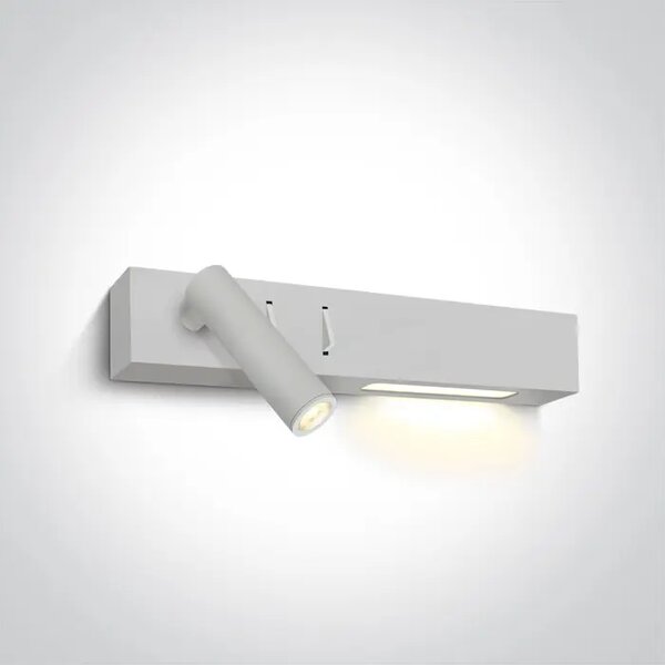 STENSKA SVETILKA LED 3+6W 480lm 3000K BELA 30CM LEVA DM65146/W/W