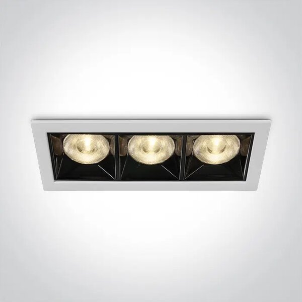 VGRADNA LED SVETILKA 12W WW 38deg IP20 230V BELA DM50306B/W/W