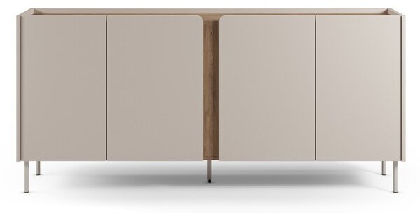 Kremno bela/naravna komoda v hrastovem dekorju 180x82x40 cm Lucile – Marckeric