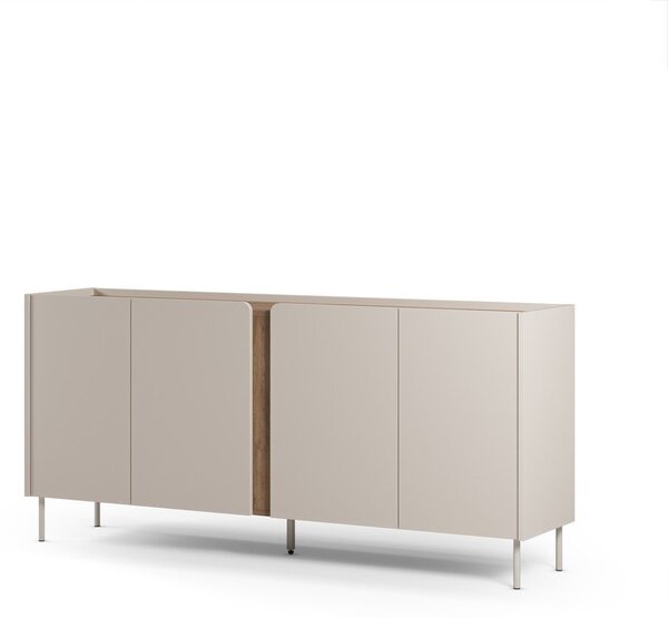 Kremno bela/naravna komoda v hrastovem dekorju 180x82x40 cm Lucile – Marckeric