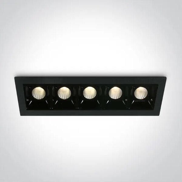 VGRADNA LED SVETILKA ČRNE LED 5x2W WW 30deg IP20 700mA ZATEMNLJIVA DM50502B/B/W