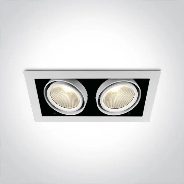 VGRADNA LED SVETILKA/2×30W/3000K/2700lm/38°/230V DM51230/W/W