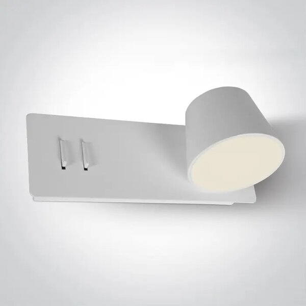 STENSKA SVETILKA/LED 6W+4W/3000K/500lm+340lm/BELA/IP20 DESNA DM65147A/W/W