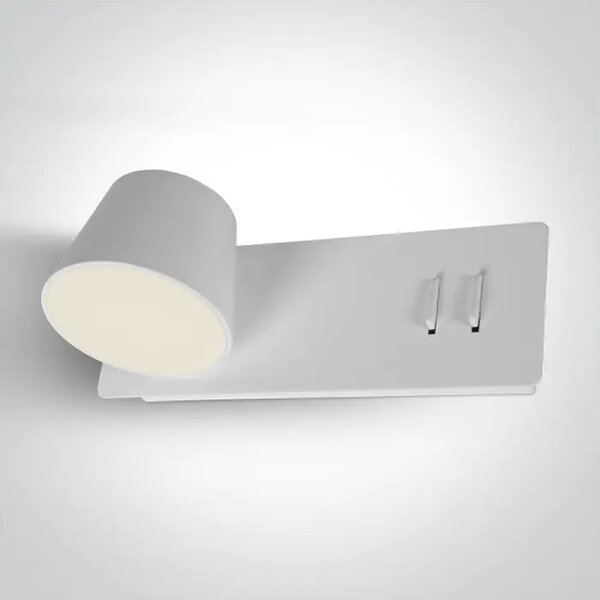 STENSKA SVETILKA/LED 6W+4W/3000K/500lm+340lm/BELA/IP20 LEVA DM65147/W/W