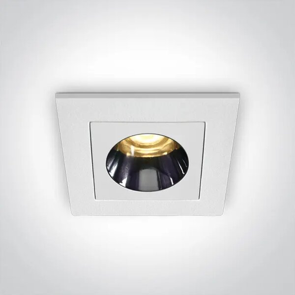 VGRADNA LED SVETILKA 3W WW IP20 38deg 230V BELA DM50103H/W/W
