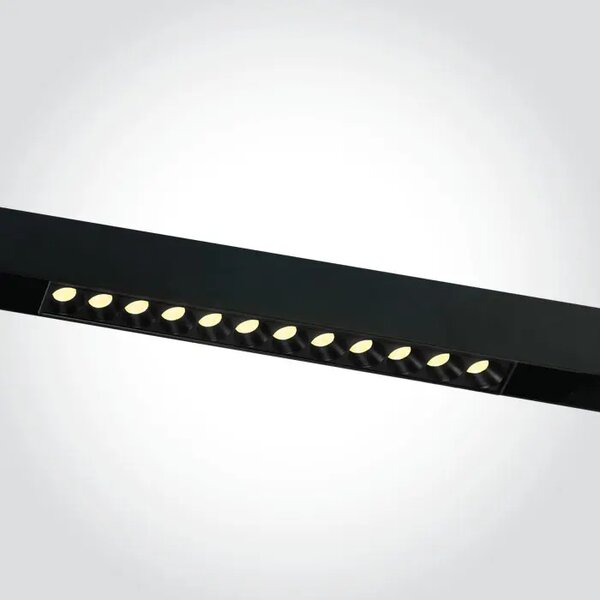 ČRNI LINEARNI REFLEKTOR ZA MAGNETNO TIRNICO 12W CCT 48V MINI/MIDI DM42112AA/B/V